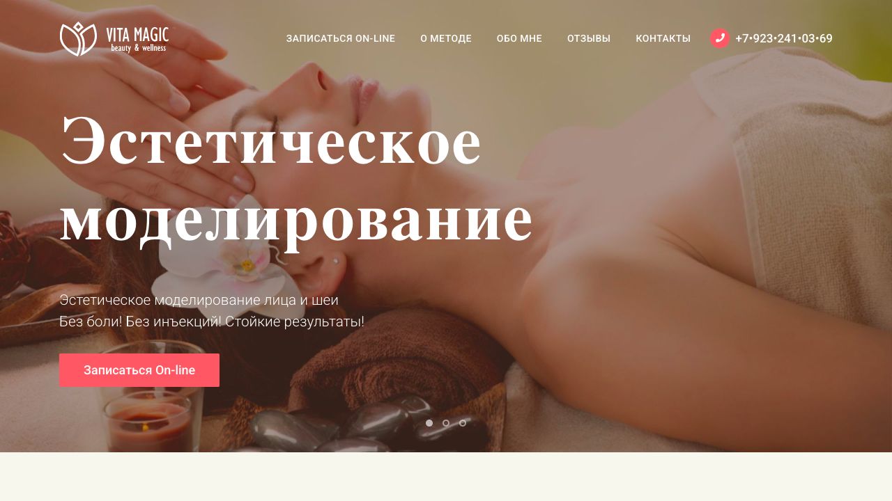 Предыдущая версия VITA в стиле универсального SPA-салона
